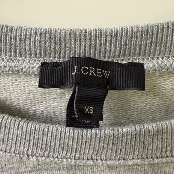 J. Crew Light Gray Sweatshirt with Black Label - Picture 3 of 3